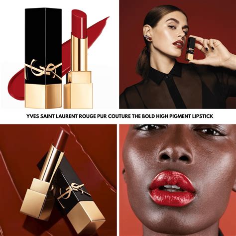 ysl rouge pur couture the bold high pigment lipstick|rouge pur couture matte lipstick.